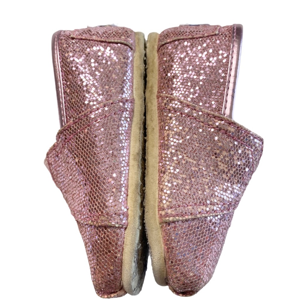 Toms ❤︎ Tiny Glitter Classic Walker Slip On Shoe Sneaker Baby Walker ❤︎ Pink - Picture 7 of 11